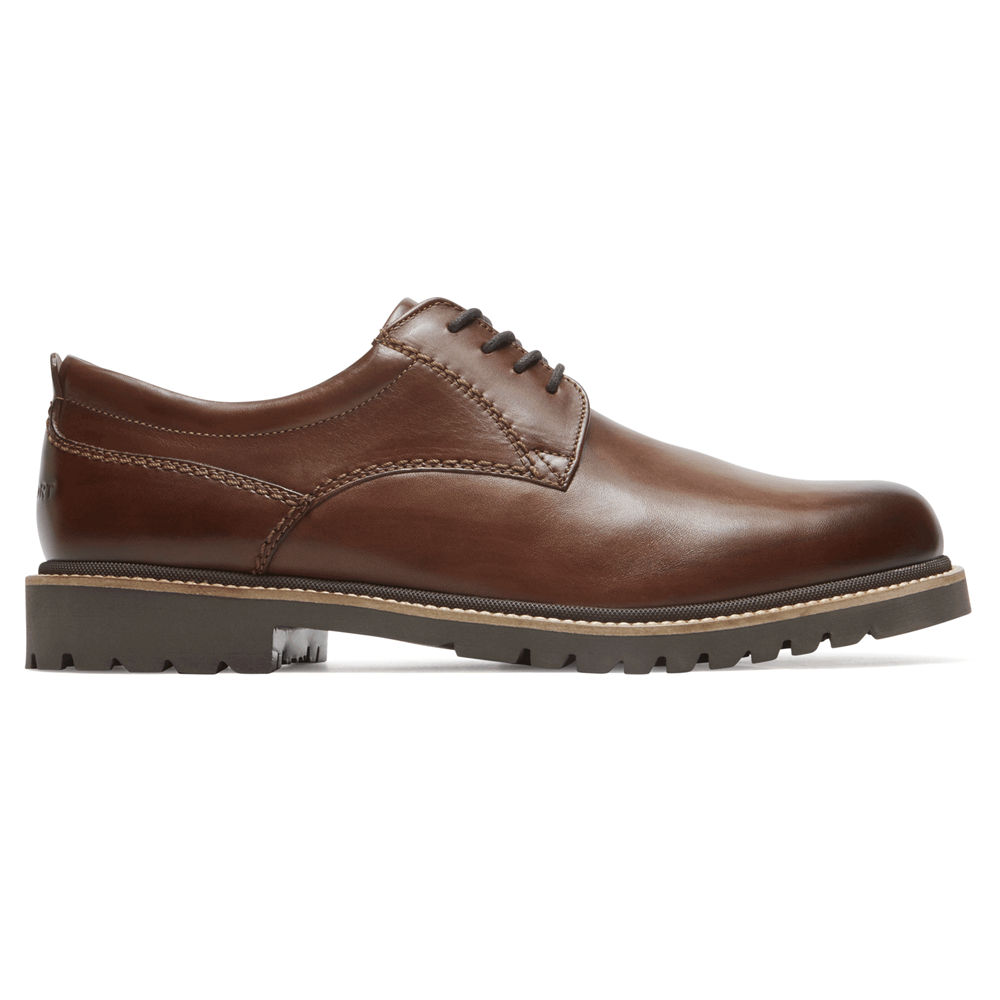 Rockport Oxfords For Mens Dark Brown - Marshall Plain Toe - AK7923604